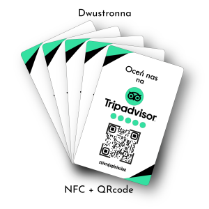 Karta NFC z QRcode Trapadvisor